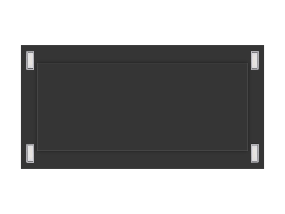 Victory Sunset matte black flush ceiling mount range hood, view 3
