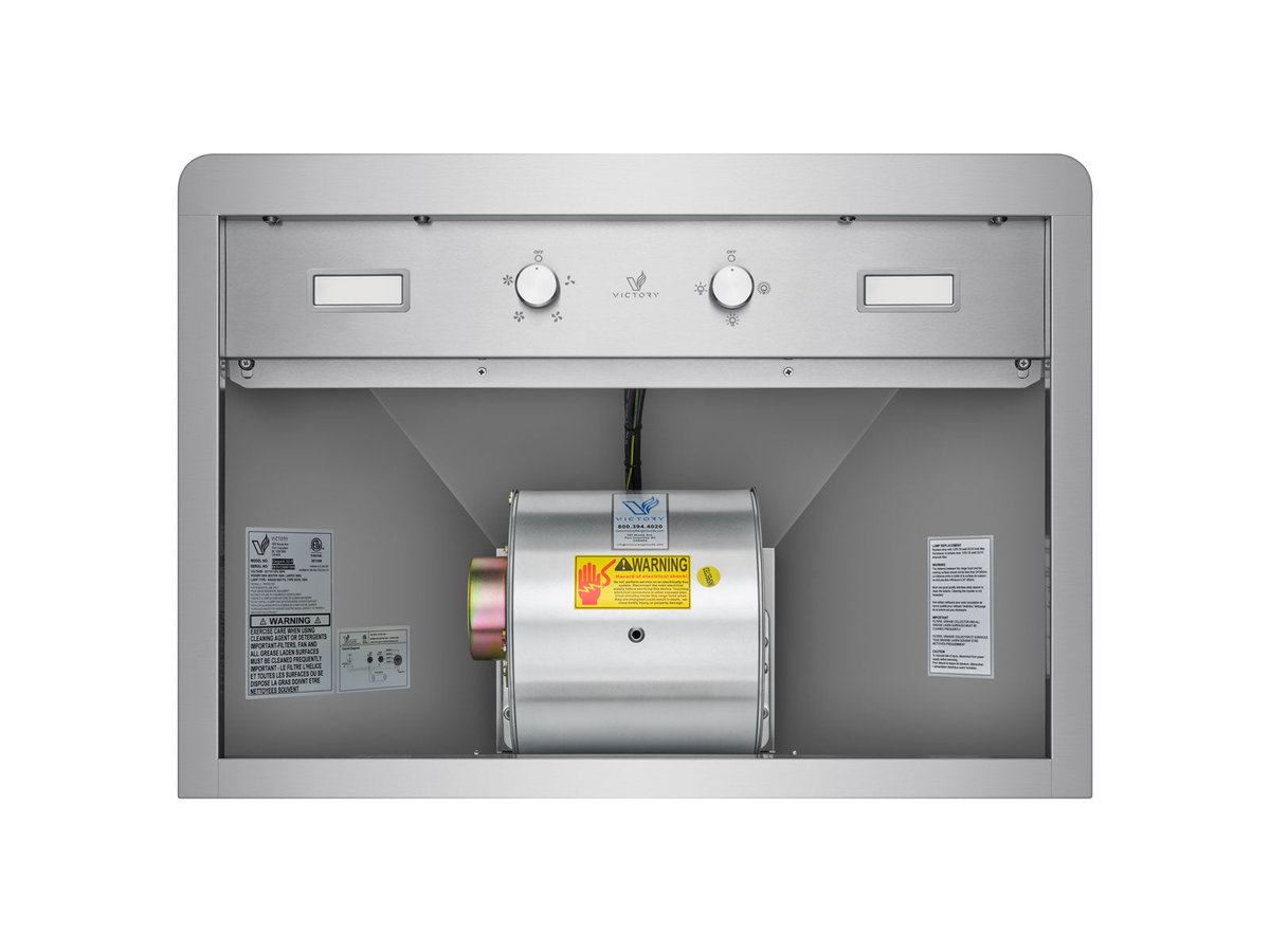 Victory Elegant 30 inch stainless wall mount range hood with remote blower, view 5