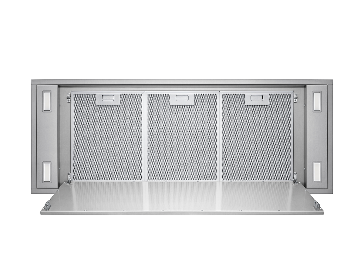 Victory Horizon stainless steel flush ceiling mount range hood, view 6