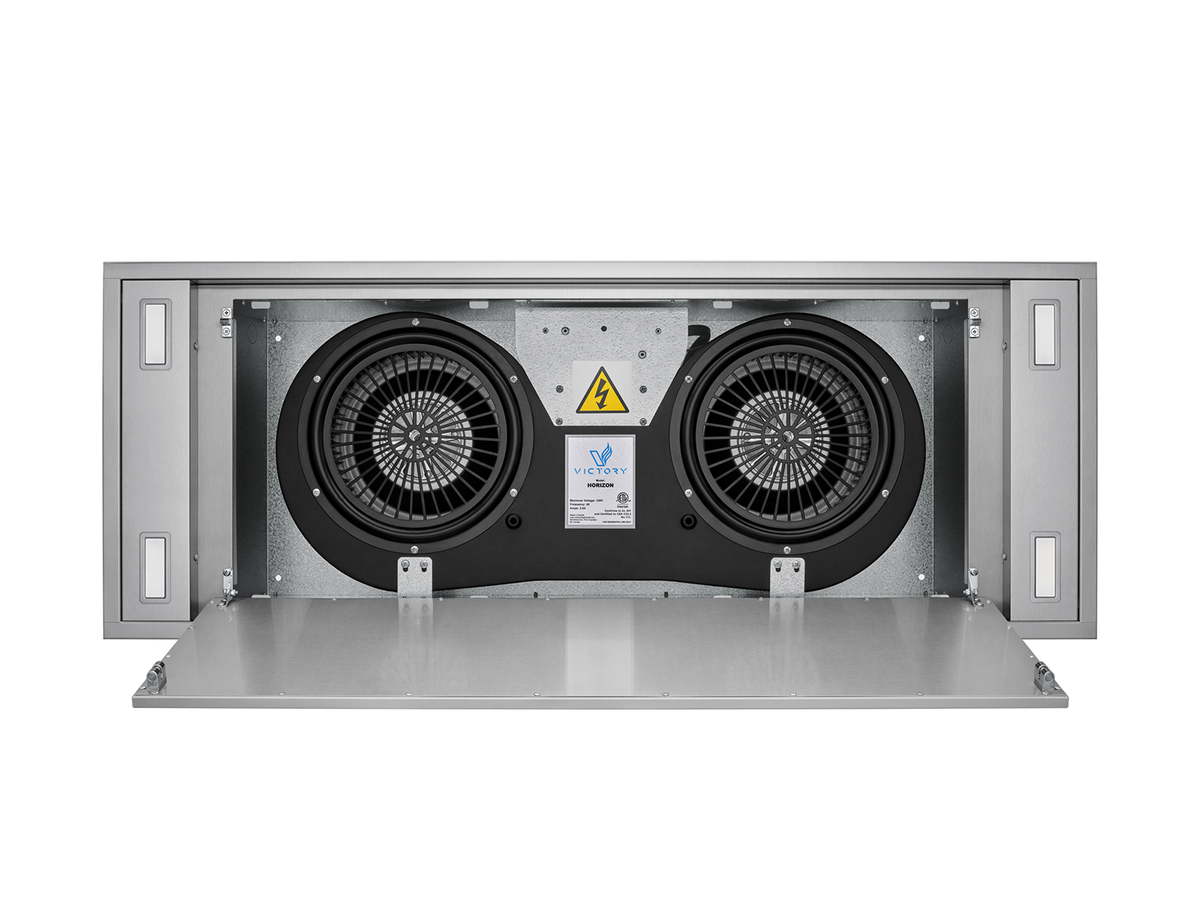 Victory Horizon stainless steel flush ceiling mount range hood, view 7