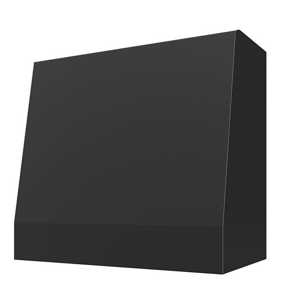 Kitchen and Cabinet Store Angled Without Trim wood range hood in Black