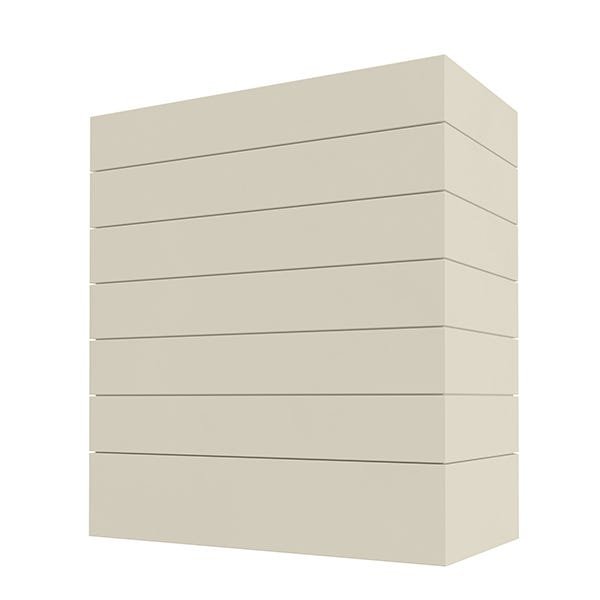 Kitchen and Cabinet Store Box Straight With Shiplap wood range hood in Antique White