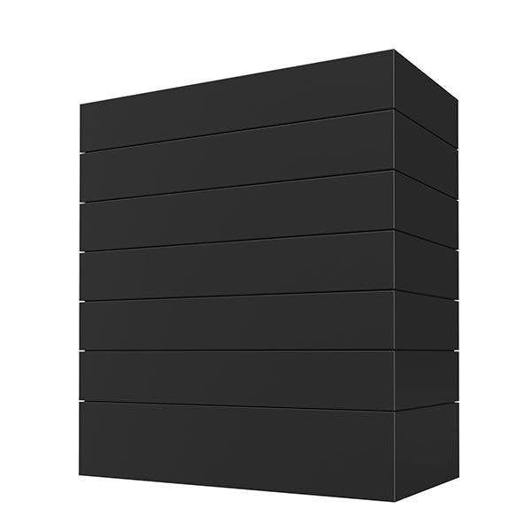Kitchen and Cabinet Store Box Straight With Shiplap wood range hood in Black
