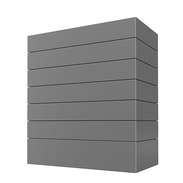 Kitchen and Cabinet Store Box Straight With Shiplap wood range hood in Gray