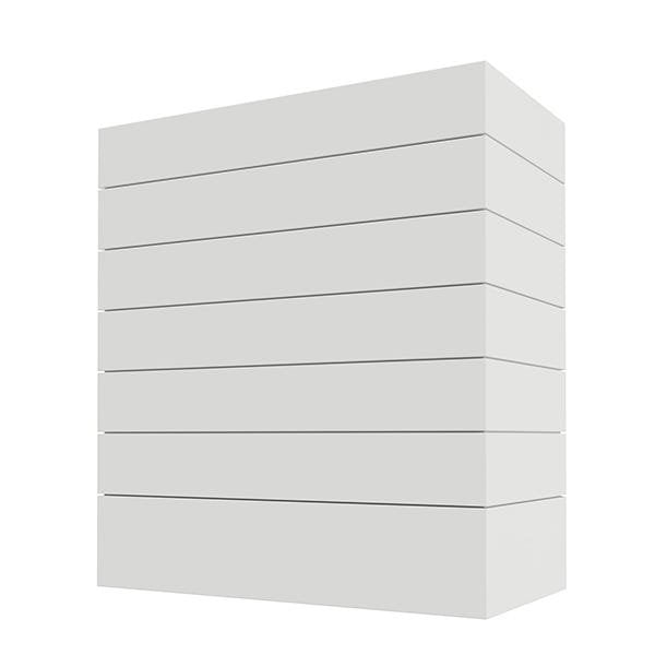 Kitchen and Cabinet Store Box Straight With Shiplap wood range hood in Primed (paint ready)