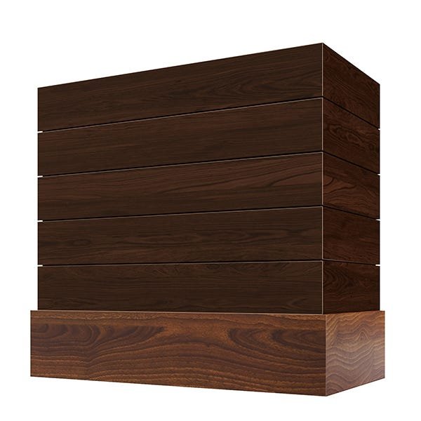 Kitchen and Cabinet Store Box With Shiplap And Walnut Band wood range hood in Espresso Stain
