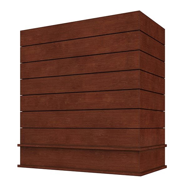Kitchen and Cabinet Store Box With Trim wood range hood in Saddle Stain
