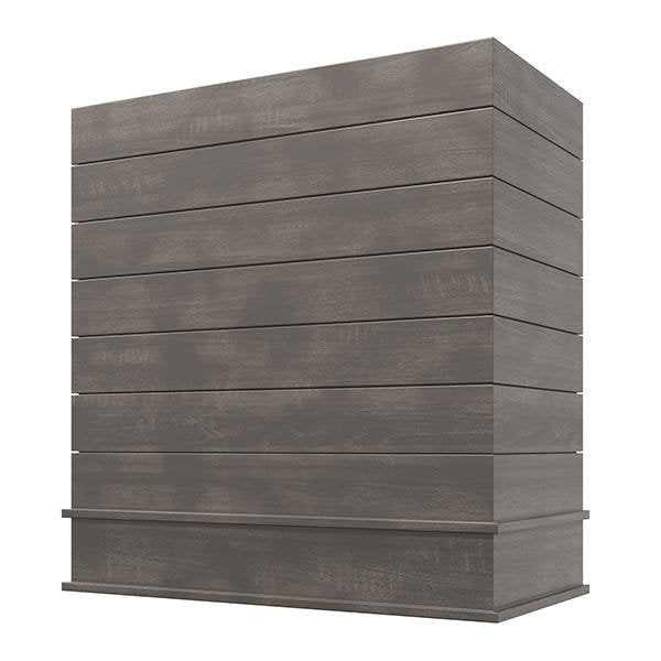 Kitchen and Cabinet Store Box With Trim wood range hood in Stained Gray
