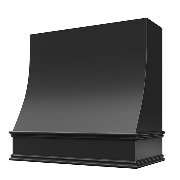 Kitchen and Cabinet Store Sloped wood range hood in Black