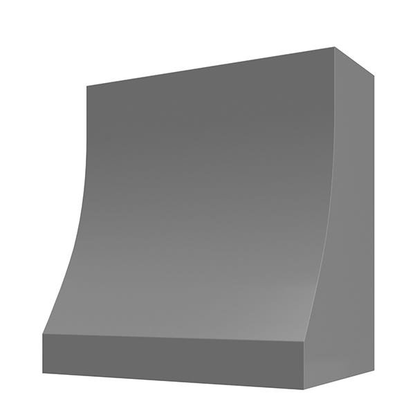 Kitchen and Cabinet Store Sloped Without Trim wood range hood in Gray