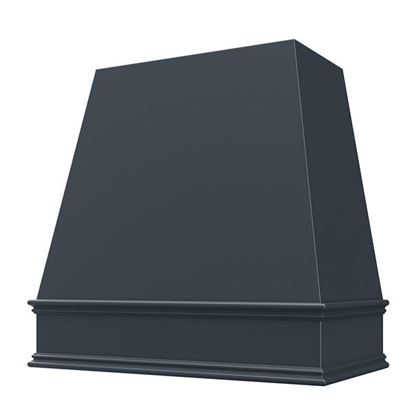 Kitchen and Cabinet Store Tapered wood range hood in Navy