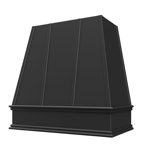 Kitchen and Cabinet Store Tapered With Strapping wood range hood in Black