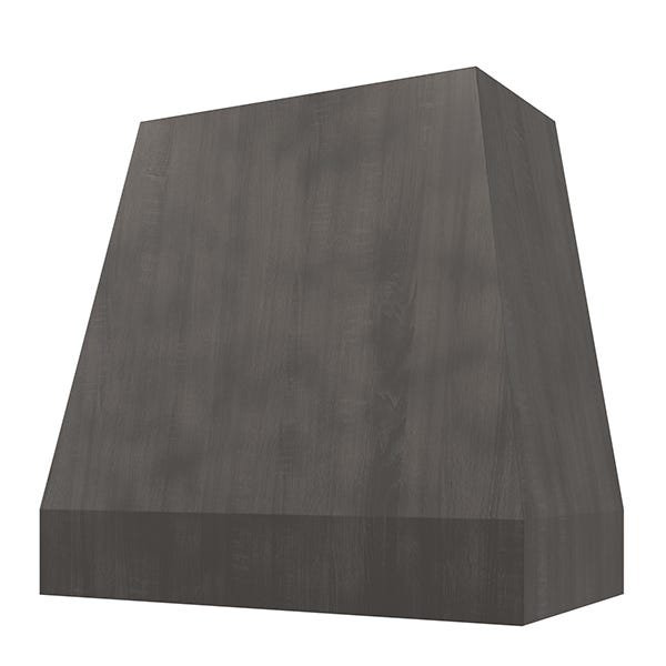 Kitchen and Cabinet Store Tapered Without Trim wood range hood in Stained Gray