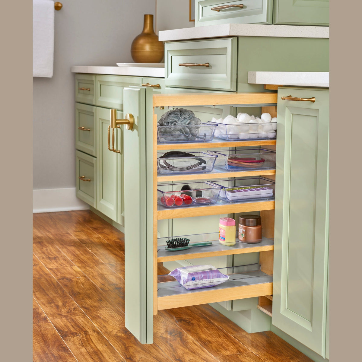 REV-A-SHELF 432-VFSC Series Pull-Out Between Vanity Base Filler with Soft-Close Slides