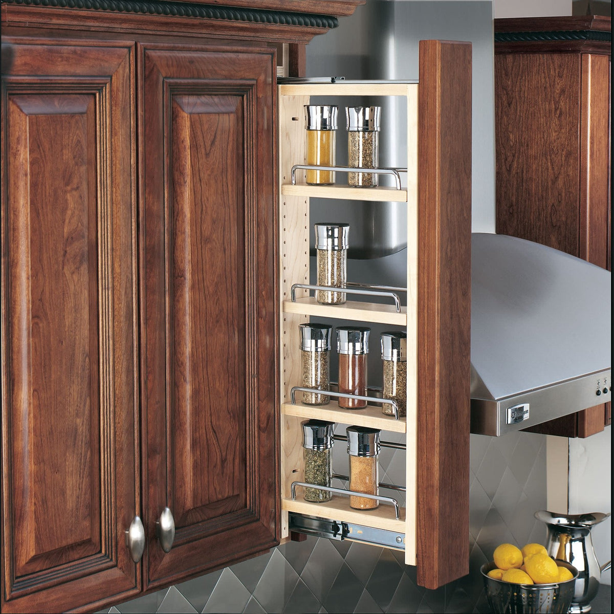 REV-A-SHELF 432-WFBBSC Series Pullout Between Cabinet Wall Filler w/ Ball-Bearing Soft-Close Slides