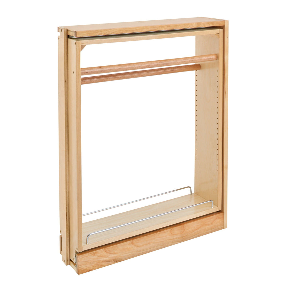 REV-A-SHELF 432TB Series Pullout Between Cabinet Towel Bar Base Filler w/ Ball-Bearing Soft-Close Slides