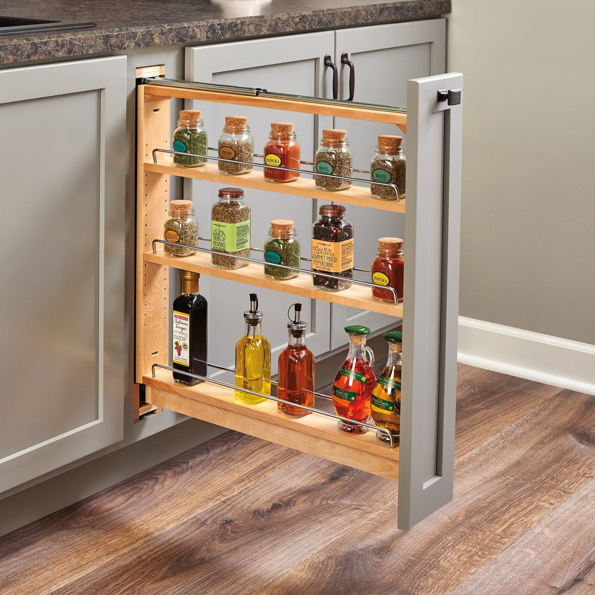 REV-A-SHELF 438-BC Series Shelf Pullout Organizer for Base Cabinets