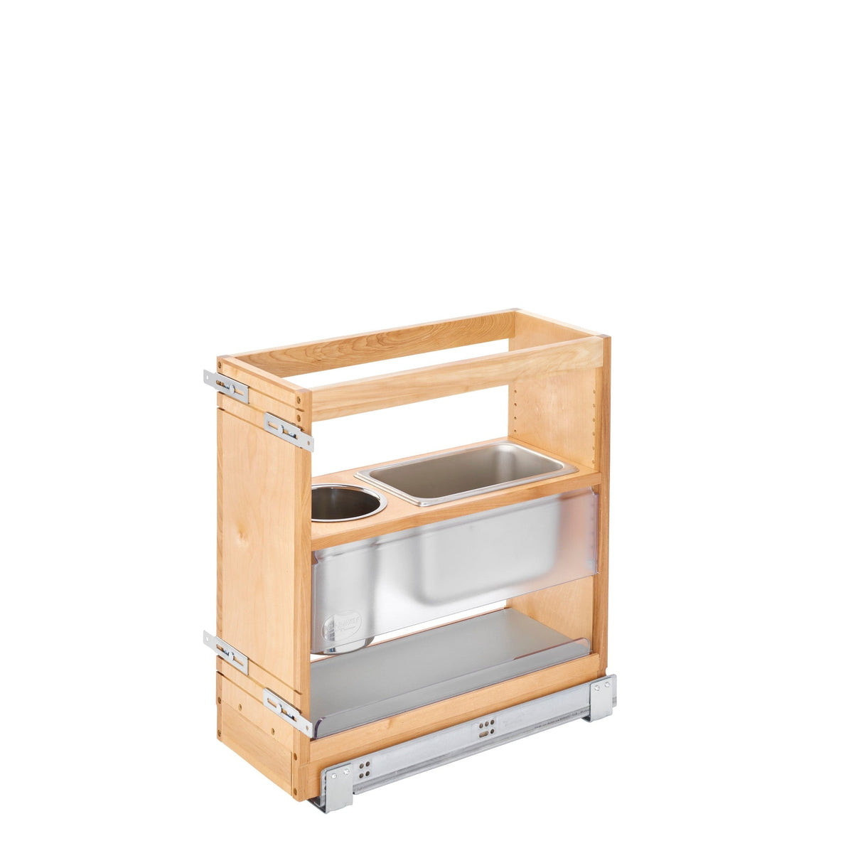 REV-A-SHELF 445-VCG-SC Series Wood Pullout Vanity Grooming Organizer w/ Soft-Close Slide