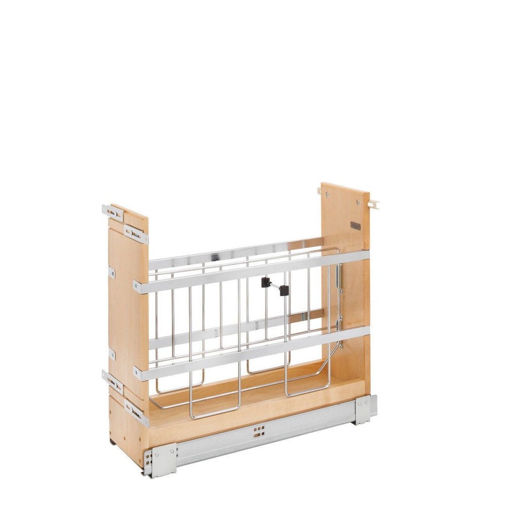 REV-A-SHELF 447 Series Pullout Wood Foil Wrap/Tray Divider Cabinet Organizer w/ BLUMOTION Soft-Close Slides