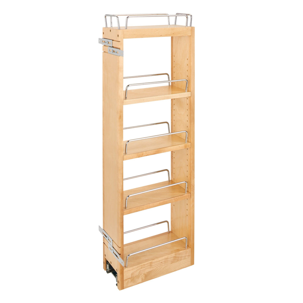 REV-A-SHELF 448-BBSCWC Series Natural Maple Five Shelf Pullout w/ Soft-Close