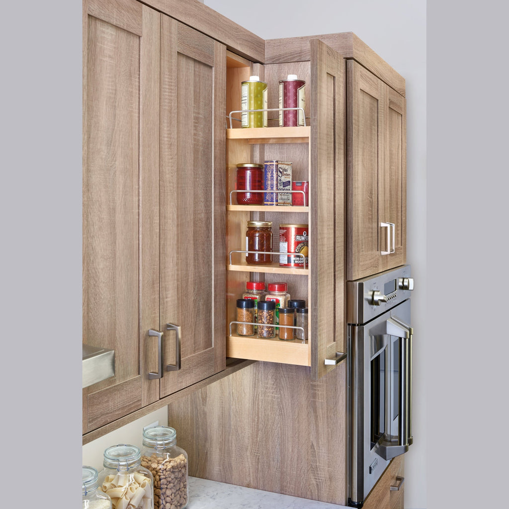 REV-A-SHELF 448-BBSCWC Series Natural Maple Five Shelf Pullout w/ Soft-Close