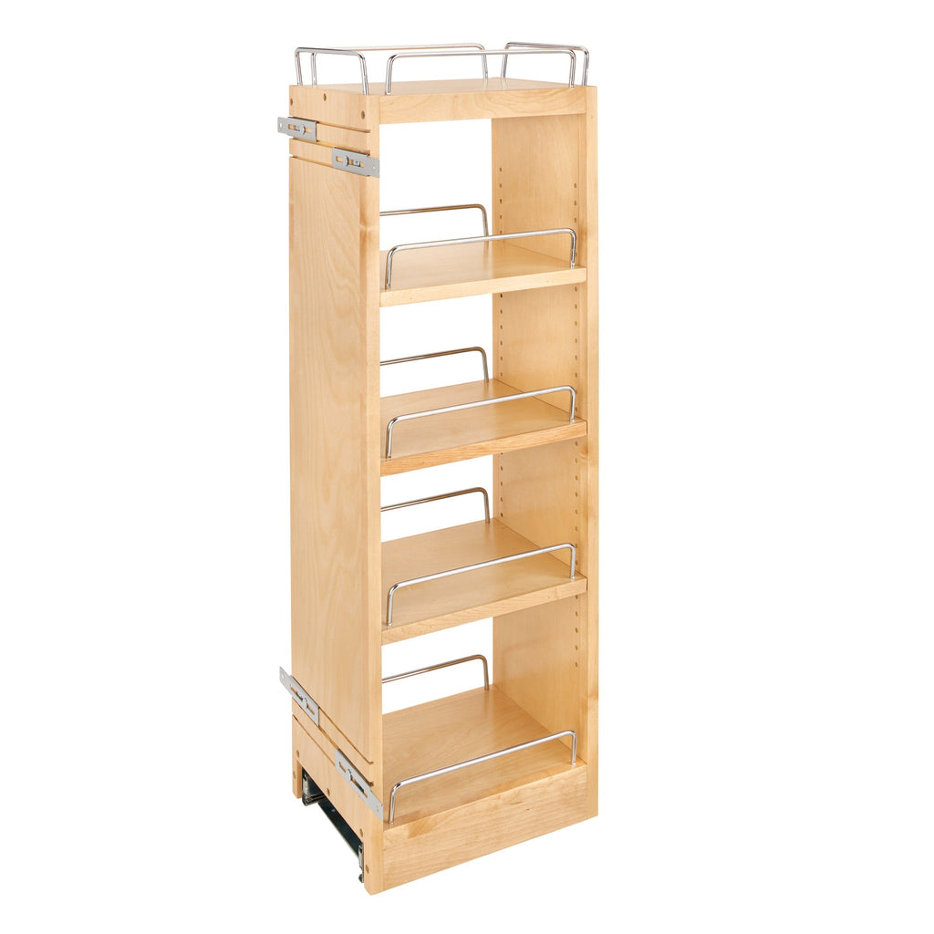 REV-A-SHELF 448-BBSCWC Series Natural Maple Five Shelf Pullout w/ Soft-Close