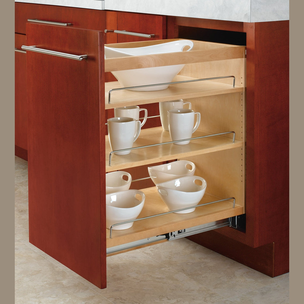 REV-A-SHELF 448-BC Series Pullout Wood Base Cabinet Organizer