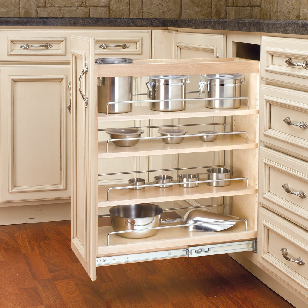 REV-A-SHELF 448-BC Series Pullout Wood Base Cabinet Organizer