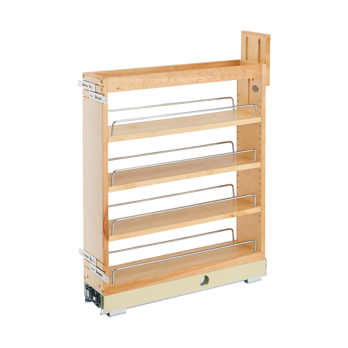 REV-A-SHELF 448-BCBBSC Series Pullout Wood Base Cabinet Organizer w/ Ball-Bearing Soft-Close Slides