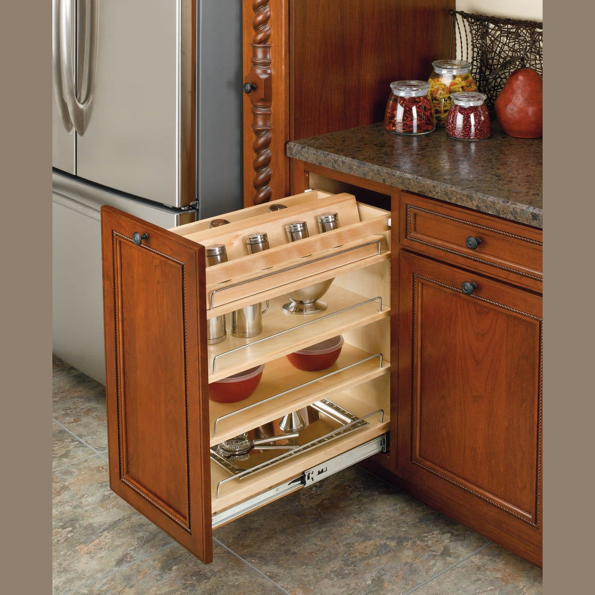 REV-A-SHELF 448-ACC Series Wood Spice Rack Insert for 448-BC