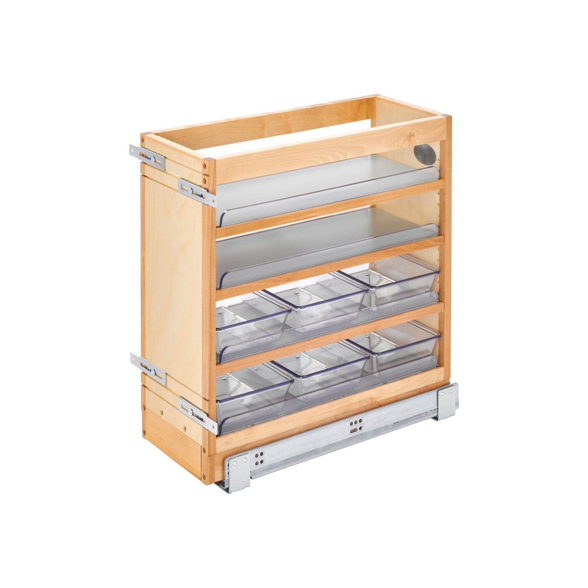 REV-A-SHELF 448-VC Series Wood Pullout Vanity Base Organizer w/ BLUMOTION Soft-Close Slides