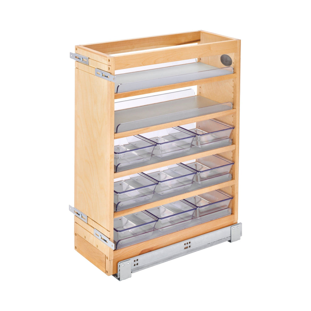 REV-A-SHELF 448-VC Series Wood Pullout Vanity Base Organizer w/ BLUMOTION Soft-Close Slides