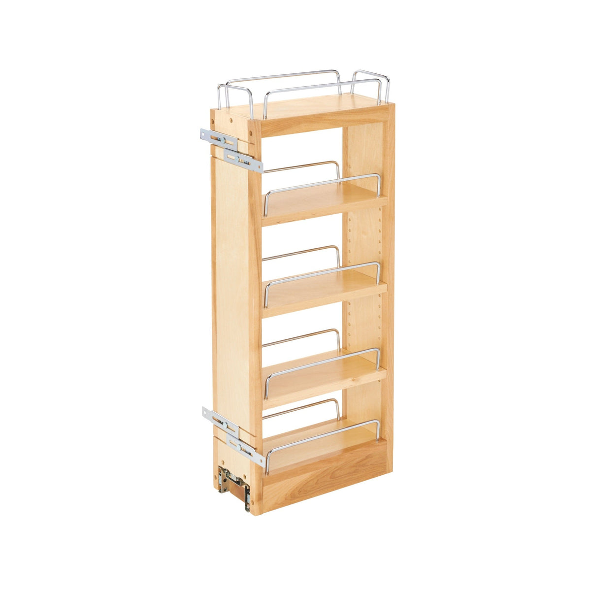 REV-A-SHELF 448-WC Series Natural Maple Four Shelf Pullout for Face Frame Wall Cabinet