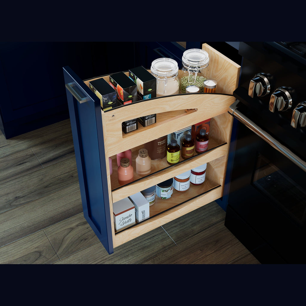 REV-A-SHELF 448CC Series Craftsman Collection Solid Maple Pullout Organizer w/ BLUM Soft-Close