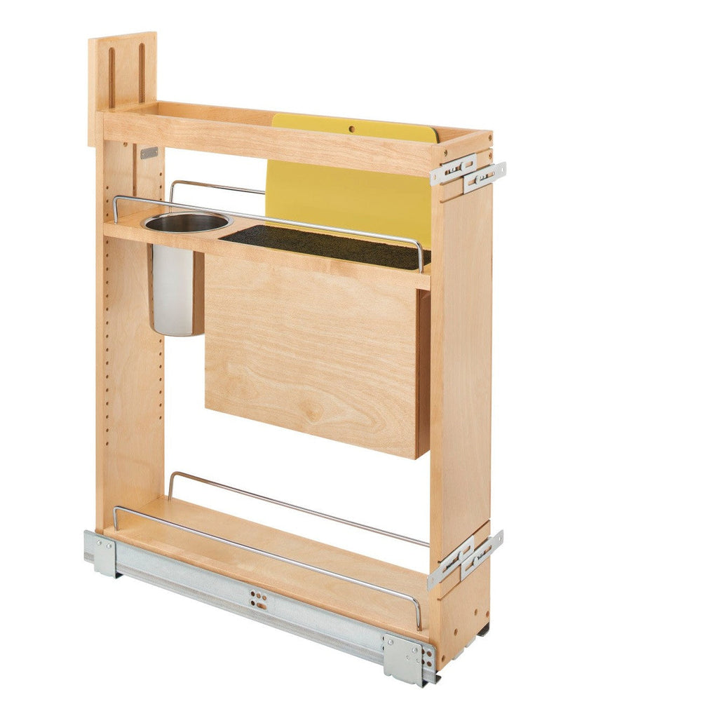 REV-A-SHELF 448KB Series Maple Knife Block Pullout Organizer w/ BLUM Soft-Close
