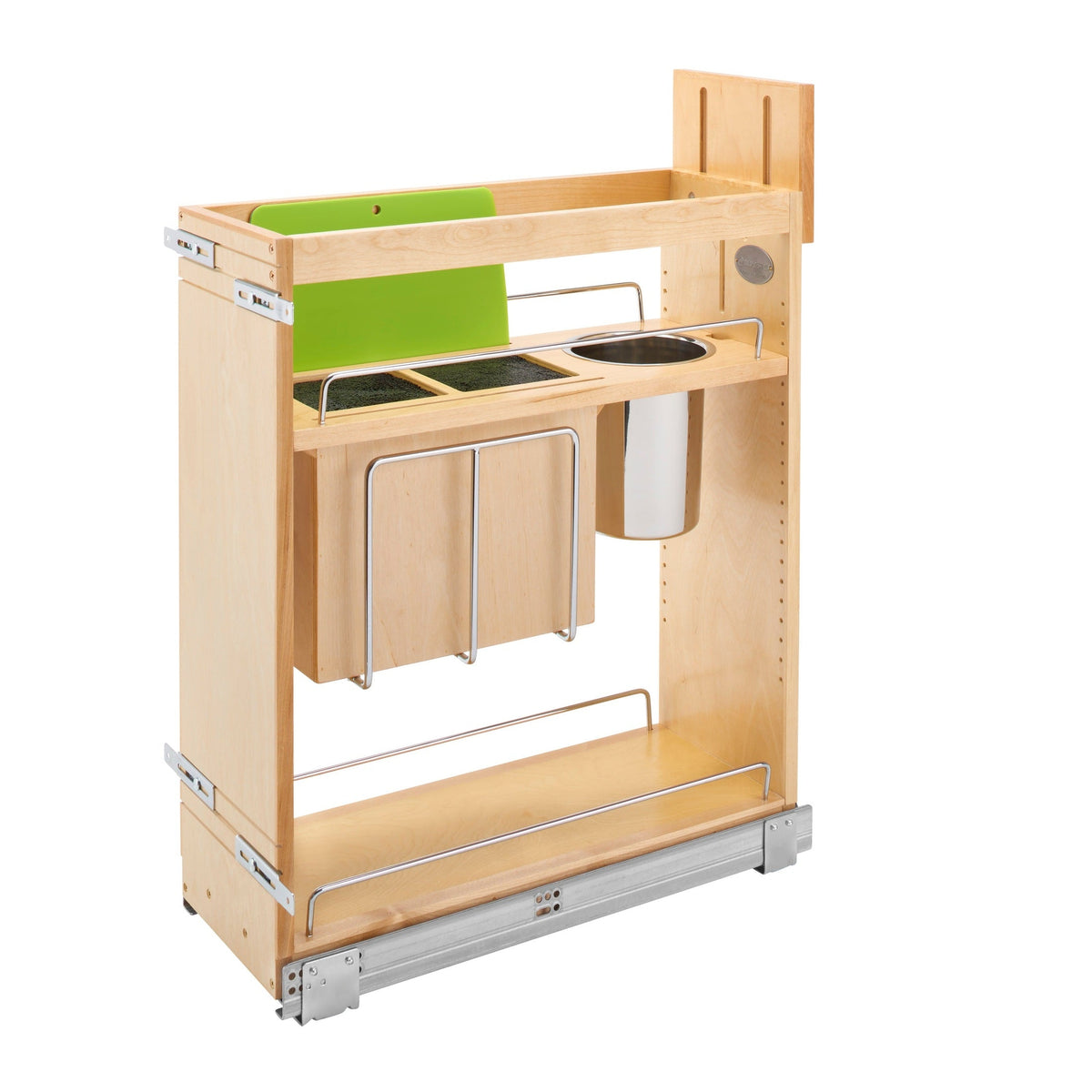 REV-A-SHELF 448KB Series Maple Knife Block Pullout Organizer w/ BLUM Soft-Close