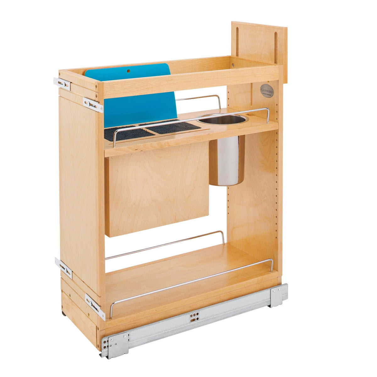 REV-A-SHELF 448KB Series Maple Knife Block Pullout Organizer w/ BLUM Soft-Close