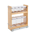 REV-A-SHELF 448OXO-BCSC-8C 8" Pullout Wood Base Cabinet OXO Organizer w/ BLUMOTION Soft-Close Slides