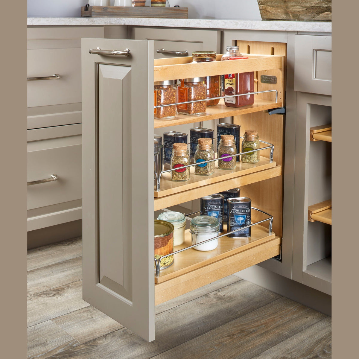 REV-A-SHELF 448SW Series Wood Base Cabinet Swivel Pullout w/ BLUM Soft-Close Slides