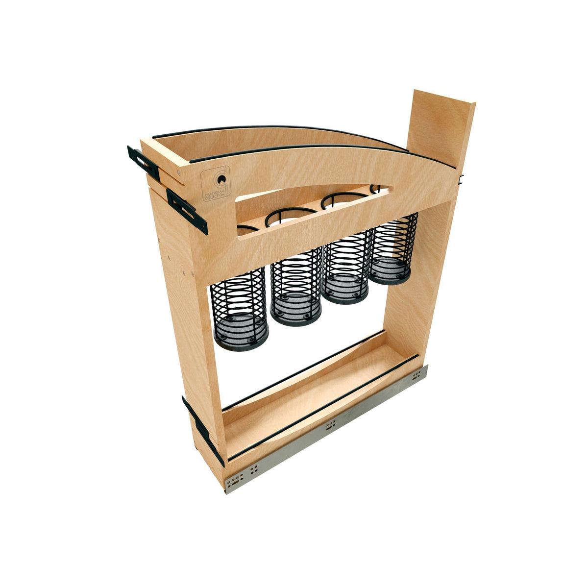 REV-A-SHELF 448UTCC Series Craftsman Collection Solid Utensil Pullout Organizer w/ BLUM Soft-Close