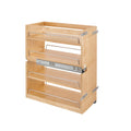 REV-A-SHELF 449 Series Natural Maple Bottom and Side Mount Three Shelf Pullout w/ BLUMOTION Soft-Close