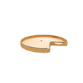 REV-A-SHELF 4CC-401 Series Craftsman Collection Solid Maple Kidney Shaped Lazy Susan For Corner Base Cabinets W/ Swivel Bearing