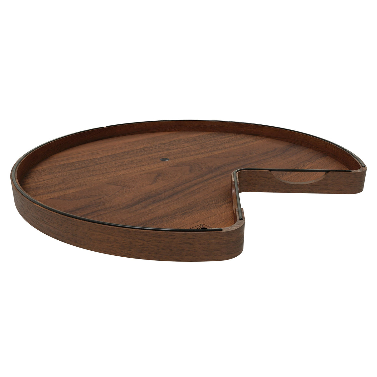 REV-A-SHELF 4CC-401 Series Craftsman Collection Solid Maple Kidney Shaped Lazy Susan For Corner Base Cabinets W/ Swivel Bearing
