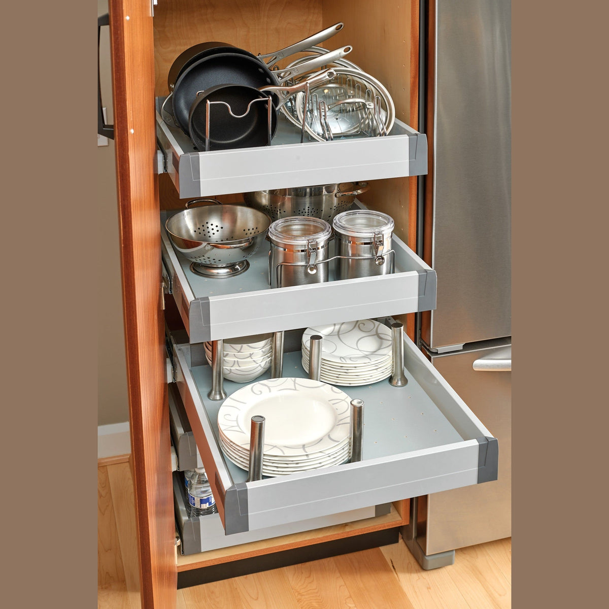 REV-A-SHELF 4DPBG Series Wood Trim-to-Fit Drawer Peg Board Insert with Vinyl Coating