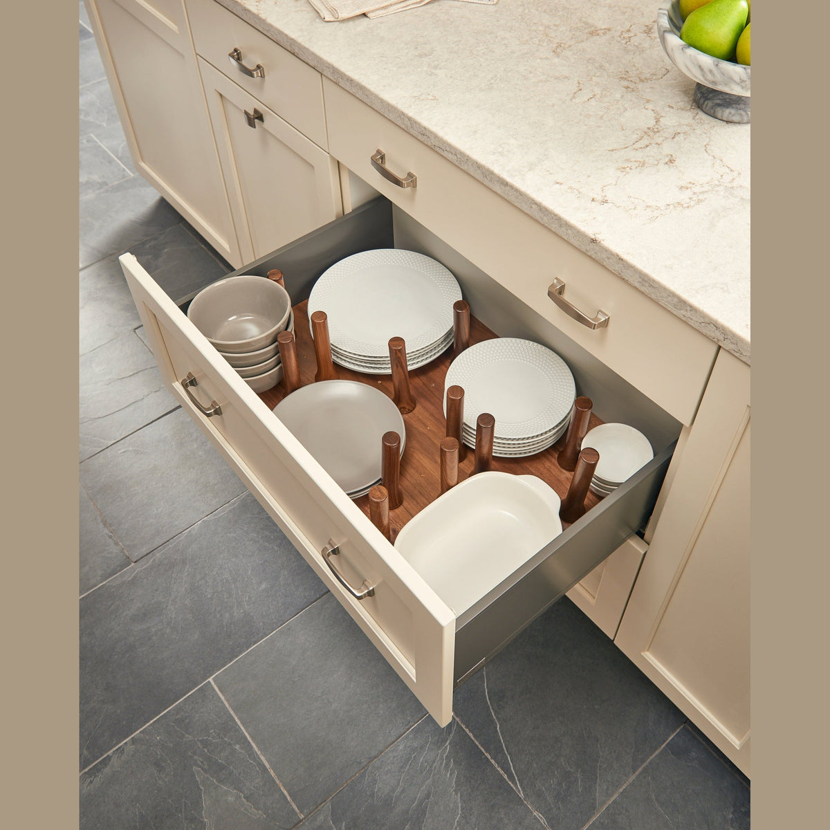 REV-A-SHELF 4DPS Series Wood Trim-to-Fit Drawer Peg Board Insert with Wooden Pegs
