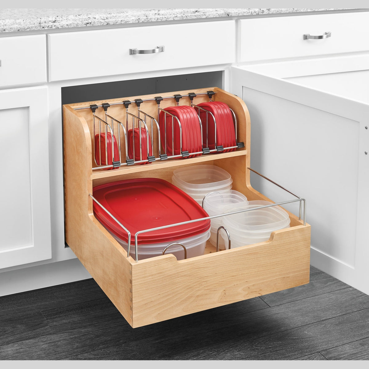 REV-A-SHELF 4FSCO Series Wood Food Storage Container Organizer
