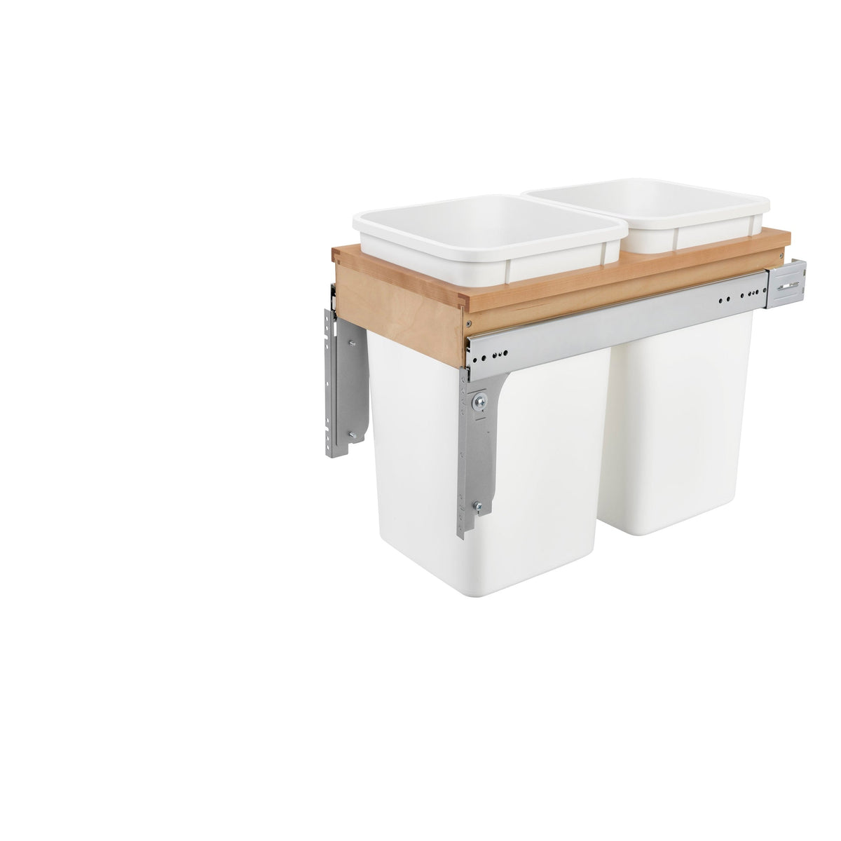 REV-A-SHELF 4WCTM Series Wood Top Mount Pullout Double Waste Container