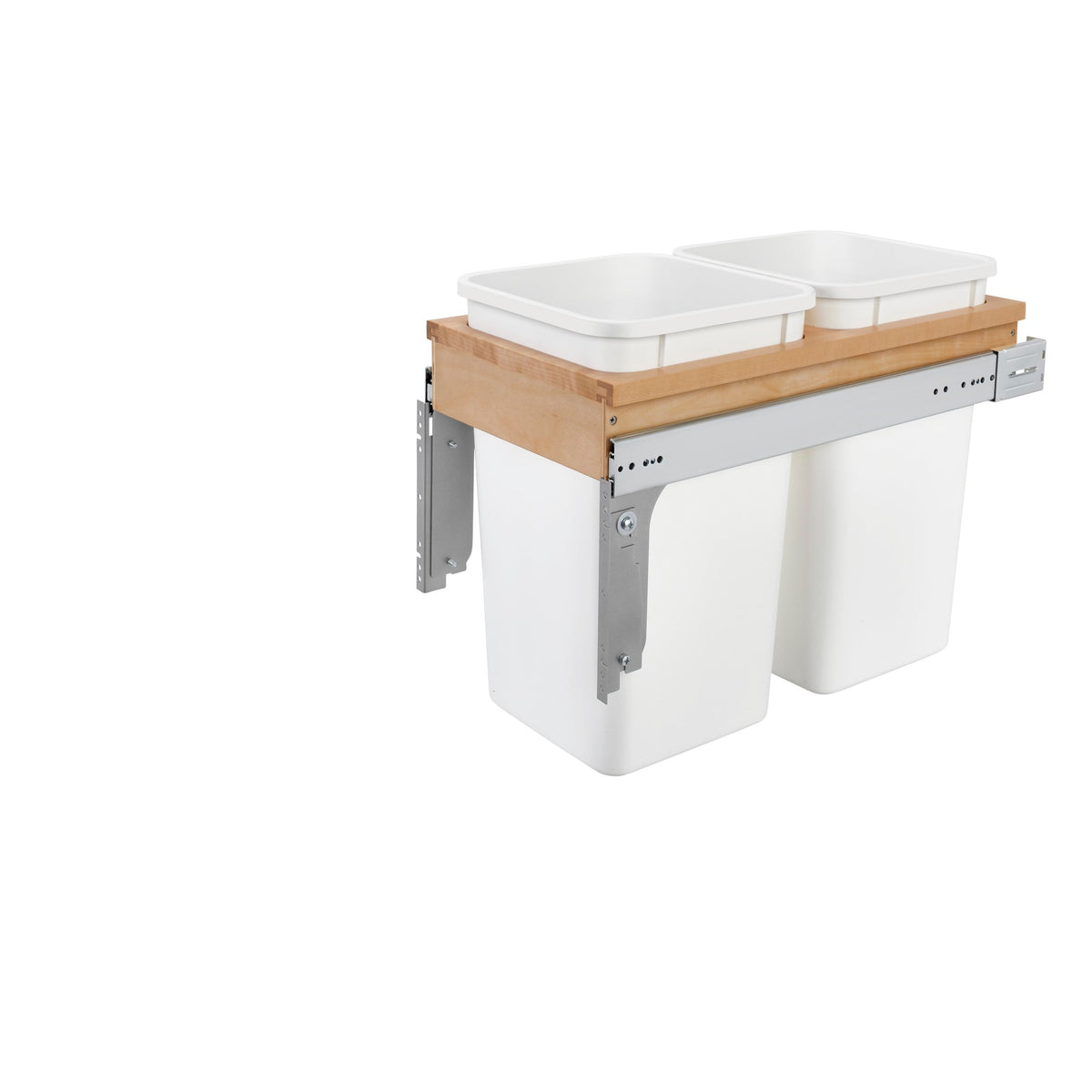 REV-A-SHELF 4WCTM Series Wood Top Mount Pullout Double Waste Containers