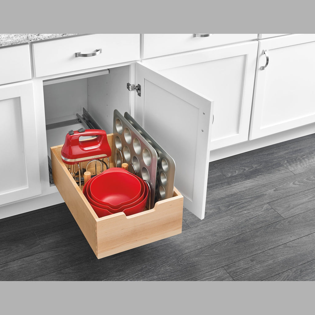 REV-A-SHELF 4WDB7 Series Tall Wood Pullout Drawer w/ BLUM Soft-Close