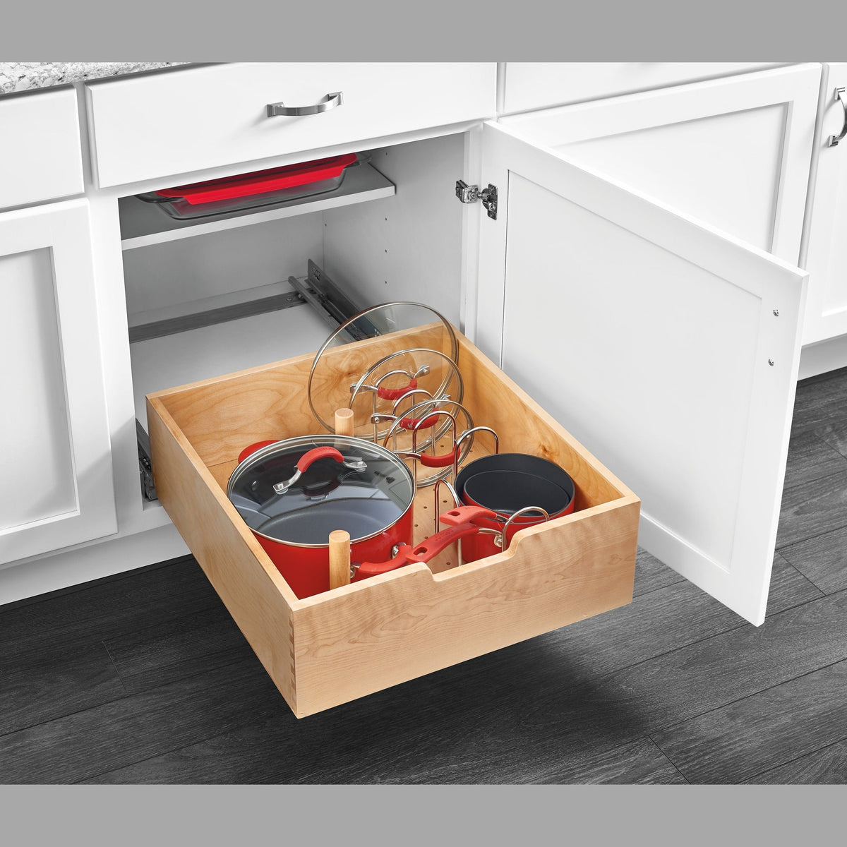 REV-A-SHELF 4WDB7 Series Tall Wood Pullout Drawer w/ BLUM Soft-Close